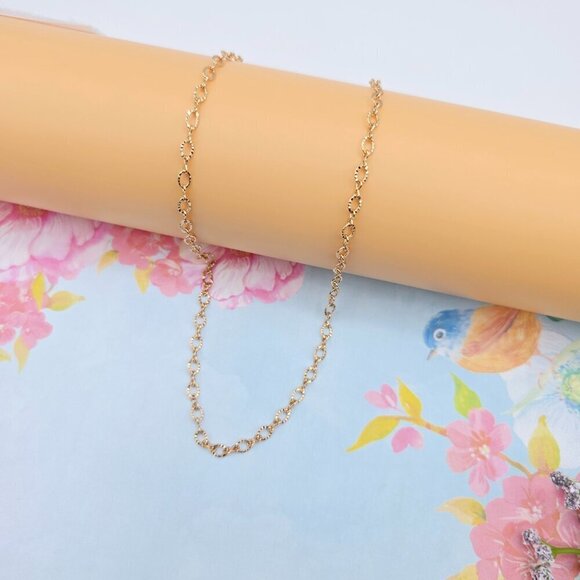 Elegant Rose Gold Plated Chain Necklace for Women - 19.7 Inches, XPNL0096 - Picture 6 of 12